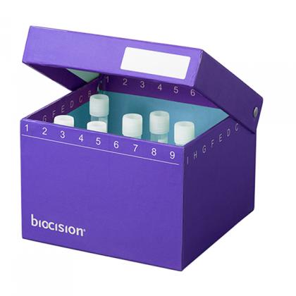 BCS-215P | TruCool Hinged CryoBox, 3.5 Inch, 81-Place, Purple