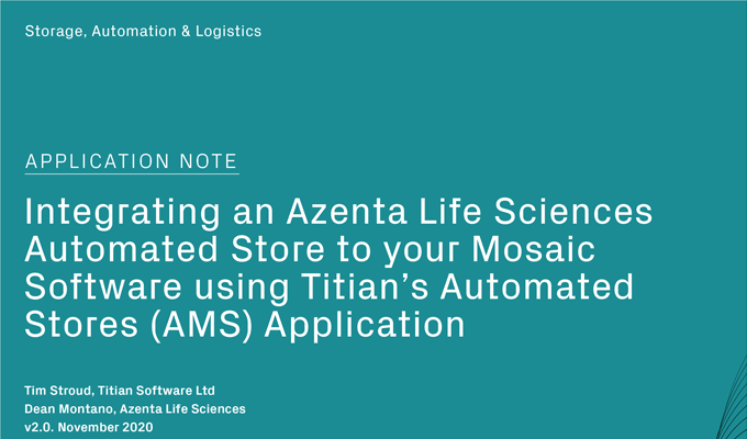 将Azenta Life Sciences自动存储系统与Titian的Mosaic软件集成