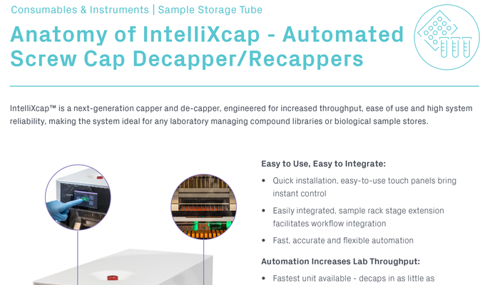 IntellixCap™自动螺钉盖Decapper/Recapper的解剖结构
